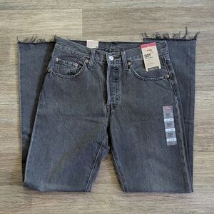 NWT Levi's 501 Original 100% Cotton Washed Black Jean Size 27 x 30